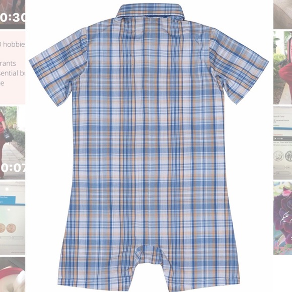 Boys 2-Piece Romper and Bow Tie Set - Picture 2 of 6